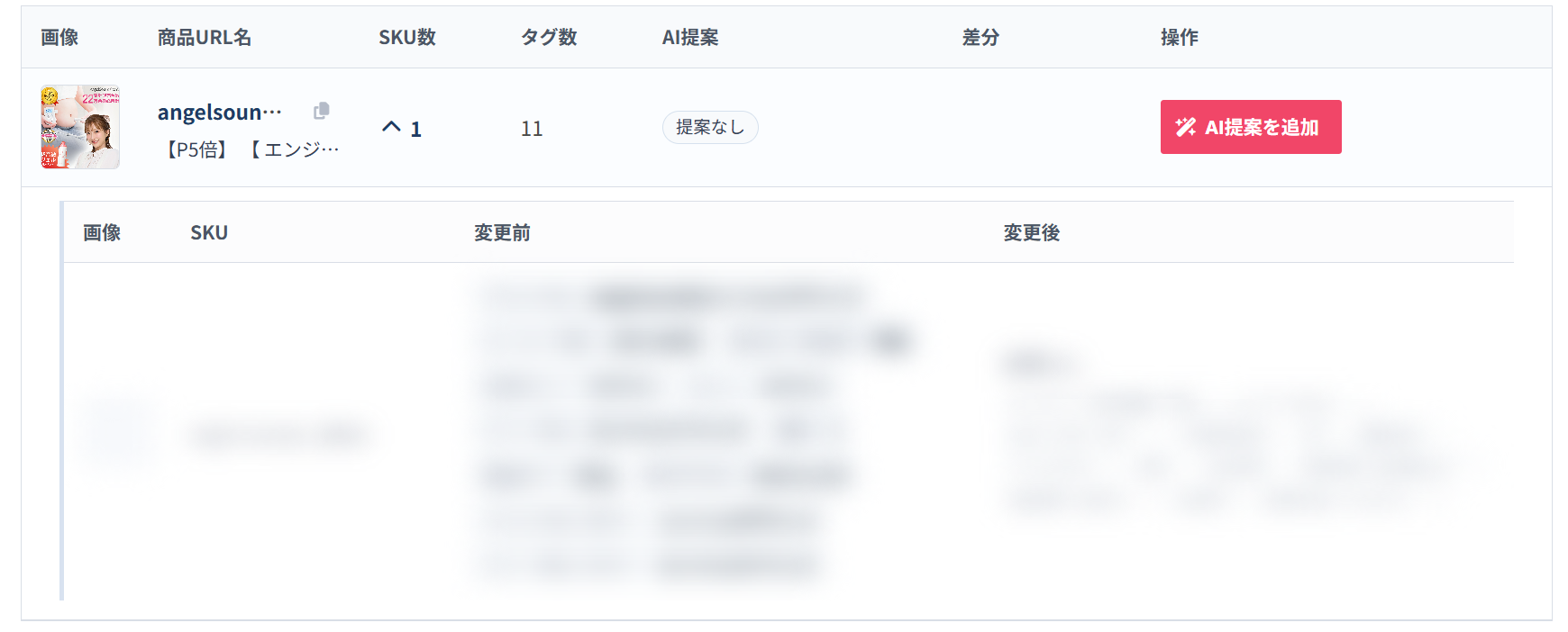 楽天市場の検索・ランキング画面の参考資料。商品属性による絞込みと表示の関係を確認する例